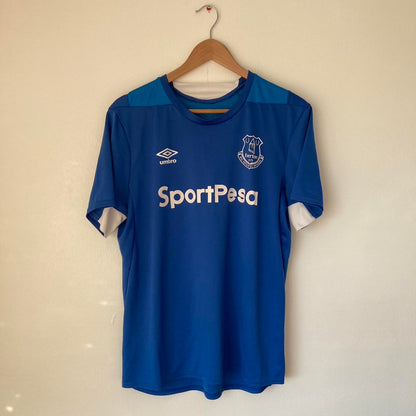 Everton 2017/2018 Blue Training Football Shirt (L)