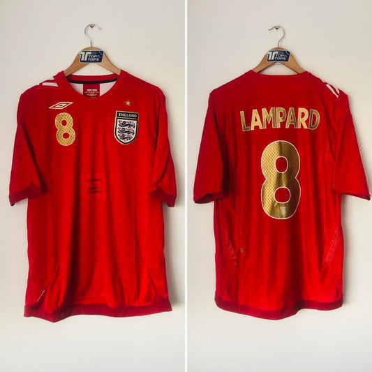 England 2006/2008 Red Away Football Shirt (L)