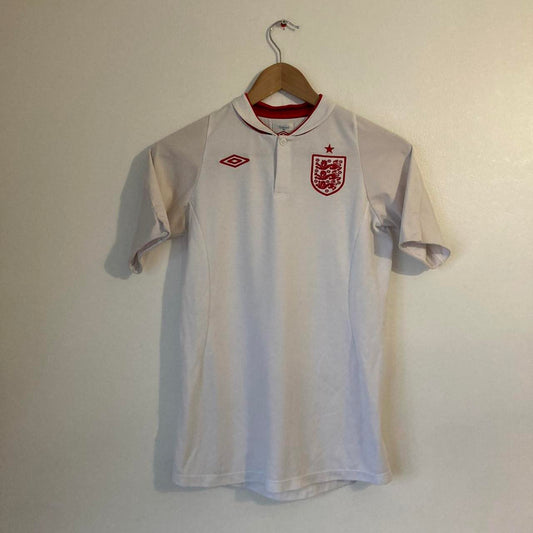 England 2012 White Home Football Shirt (YXL)