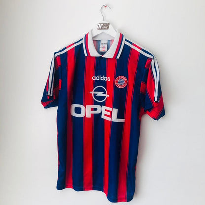 Bayern Munich 1995/1997 Red & Blue Home Football Shirt (S)