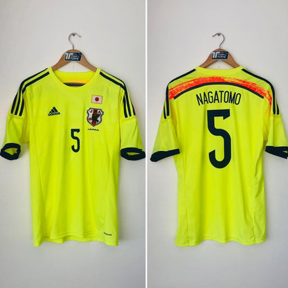 Japan 2014/2015 Neon Yellow Away Football Shirt (M)