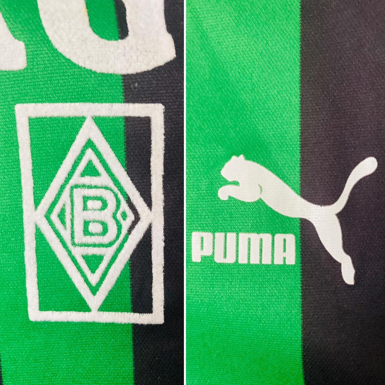 Borussia Monchengladbach 1991/1992 Green & Black Away Football Shirt (L)