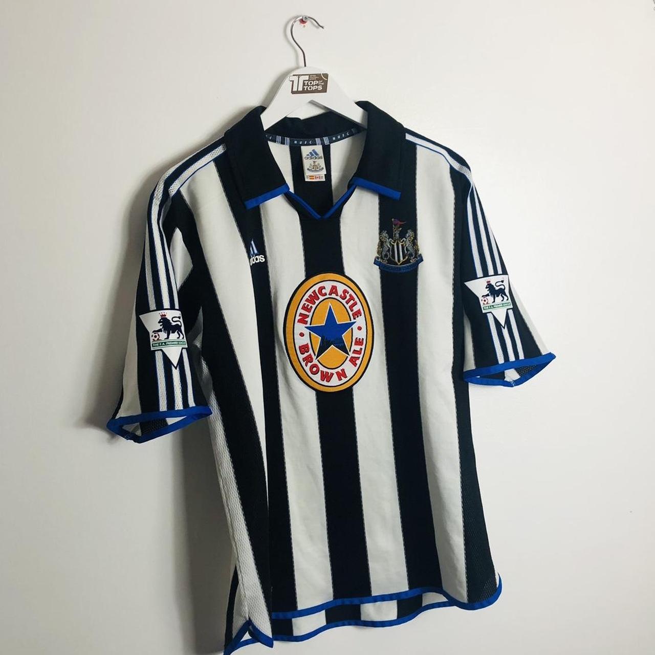 Newcastle United 1999/2000 Black & White Home Football Shirt (L)