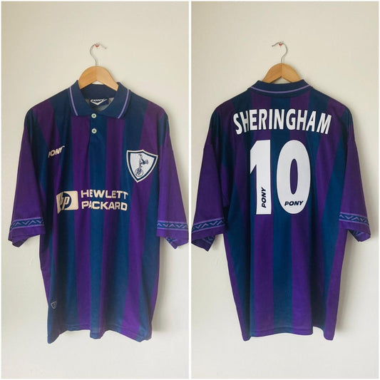 Tottenham Hotspur 1995/1997 Blue & Purple Away Football Shirt (XL)