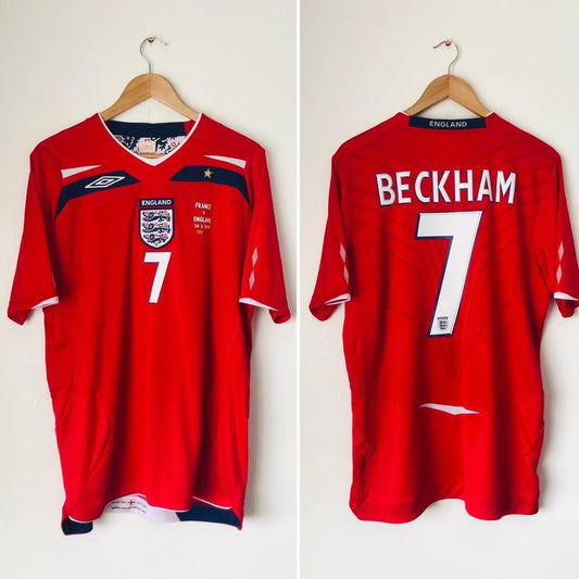 England 2008/2010 Red Away Football Shirt (L)