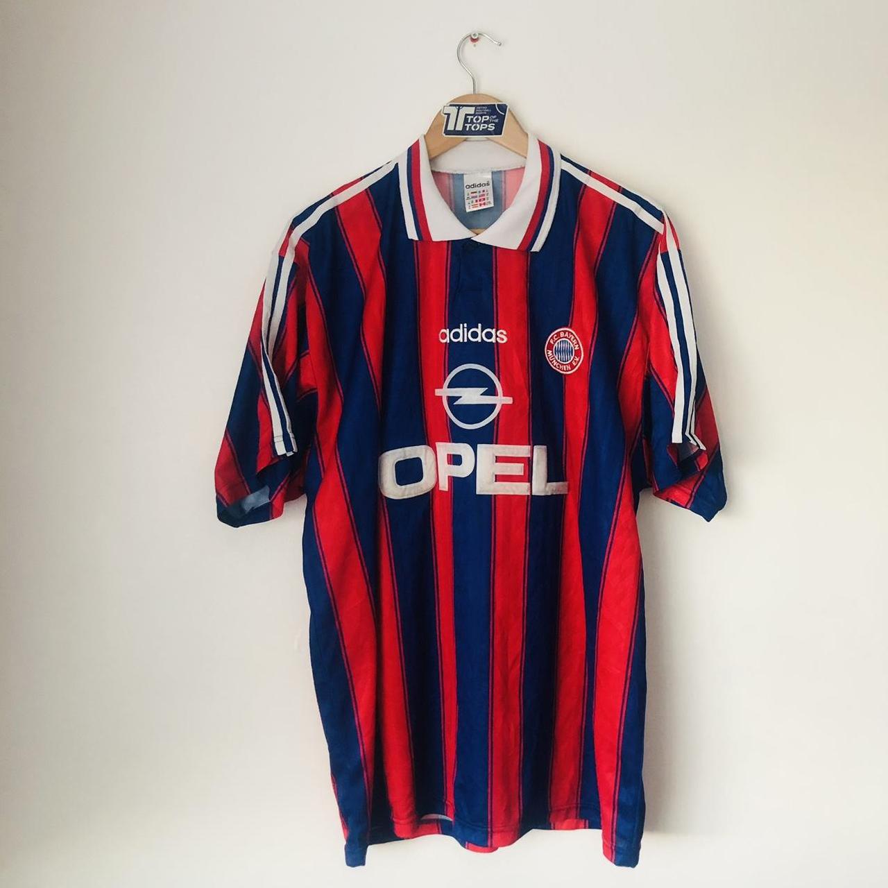 Bayern Munich 1995/1997 Red & Blue Home Football Shirt (XL)