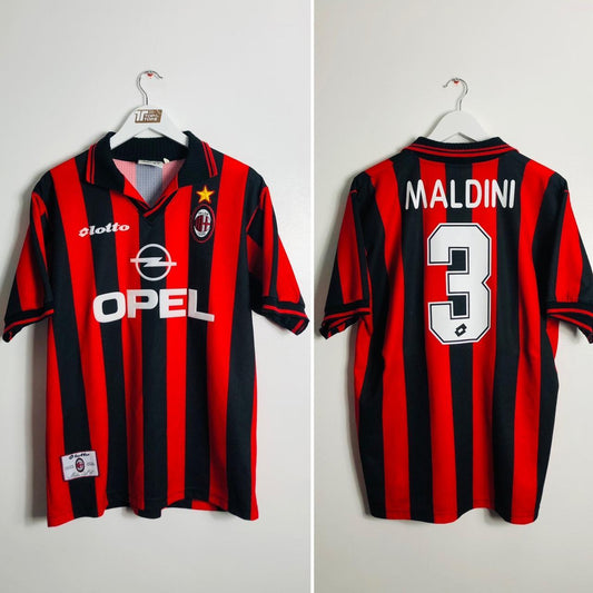 AC Milan 1997/1998 Red & Black Home Football Shirt (L)