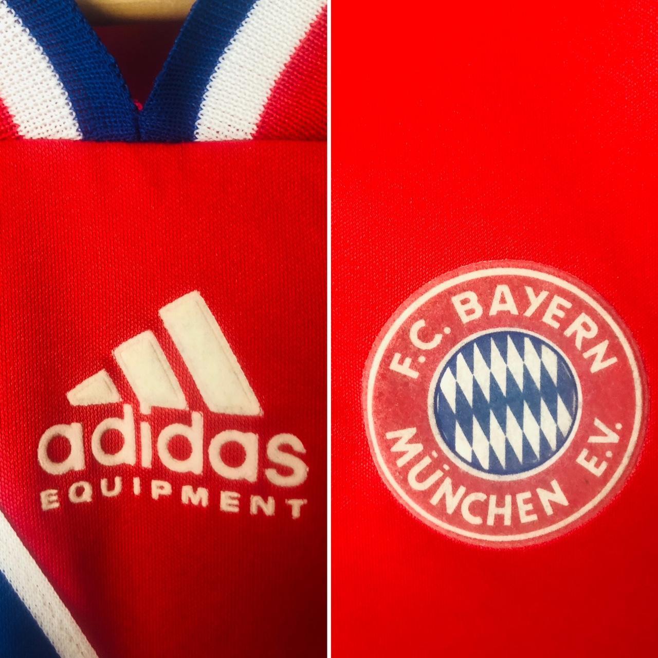 Bayern Munich 1993/1995 Red & Blue Home Football Shirt (XL)