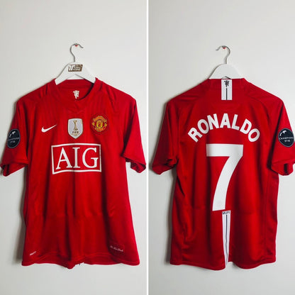 Manchester United 2008/2009 Red Home Football Shirt (M)