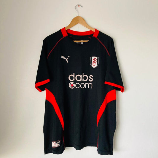 Fulham 2003/2004 Black Away Football Shirt (XXL)