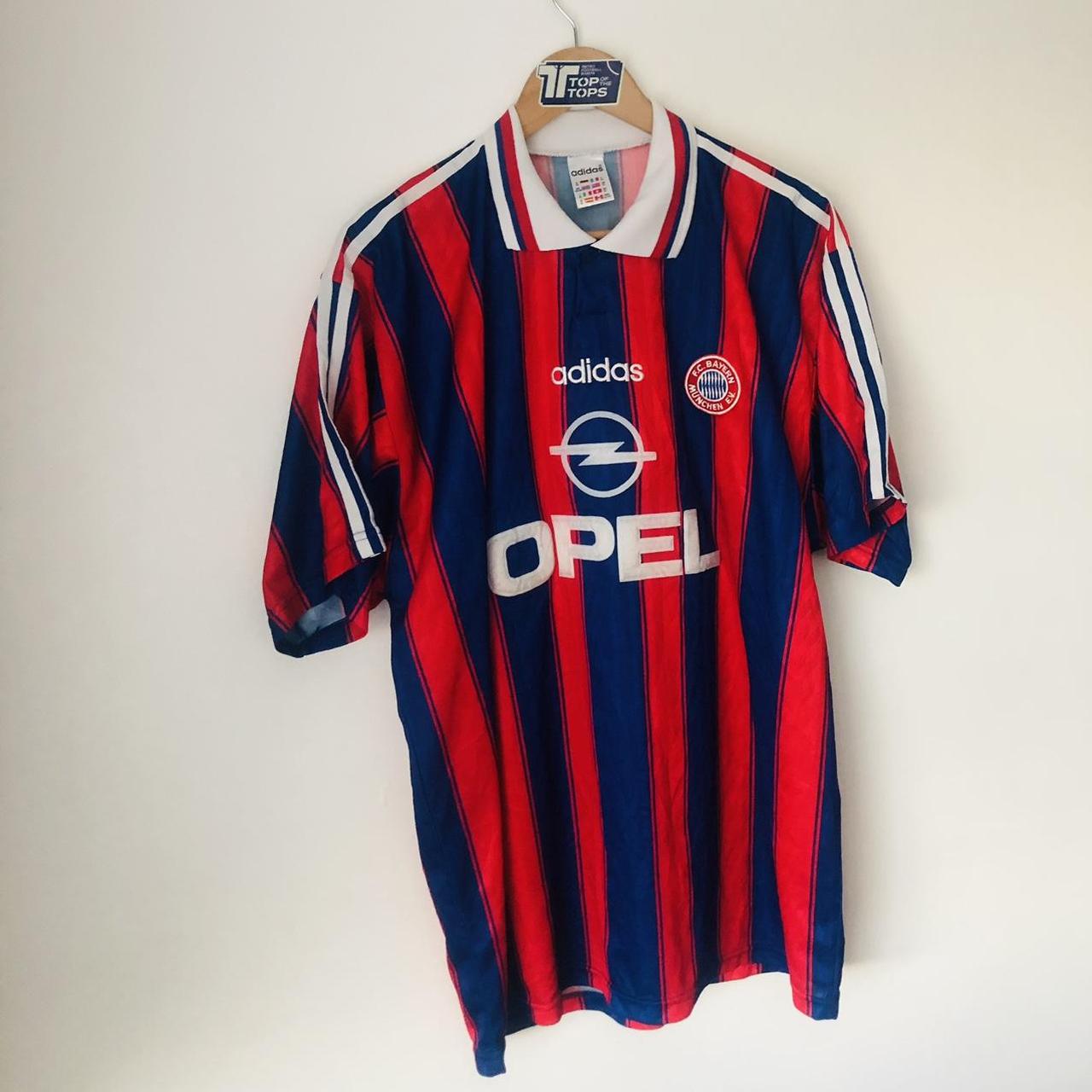 Bayern Munich 1995/1997 Red & Blue Home Football Shirt (XL)