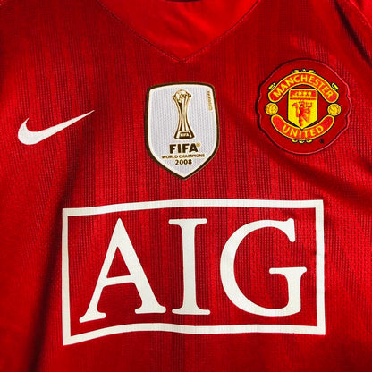 Manchester United 2008/2009 Red Home Football Shirt (M)