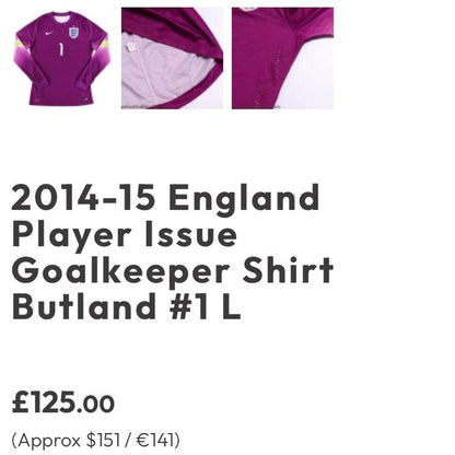 England 2014/2015 Purple Goalkeeper Football Shirt (XL)