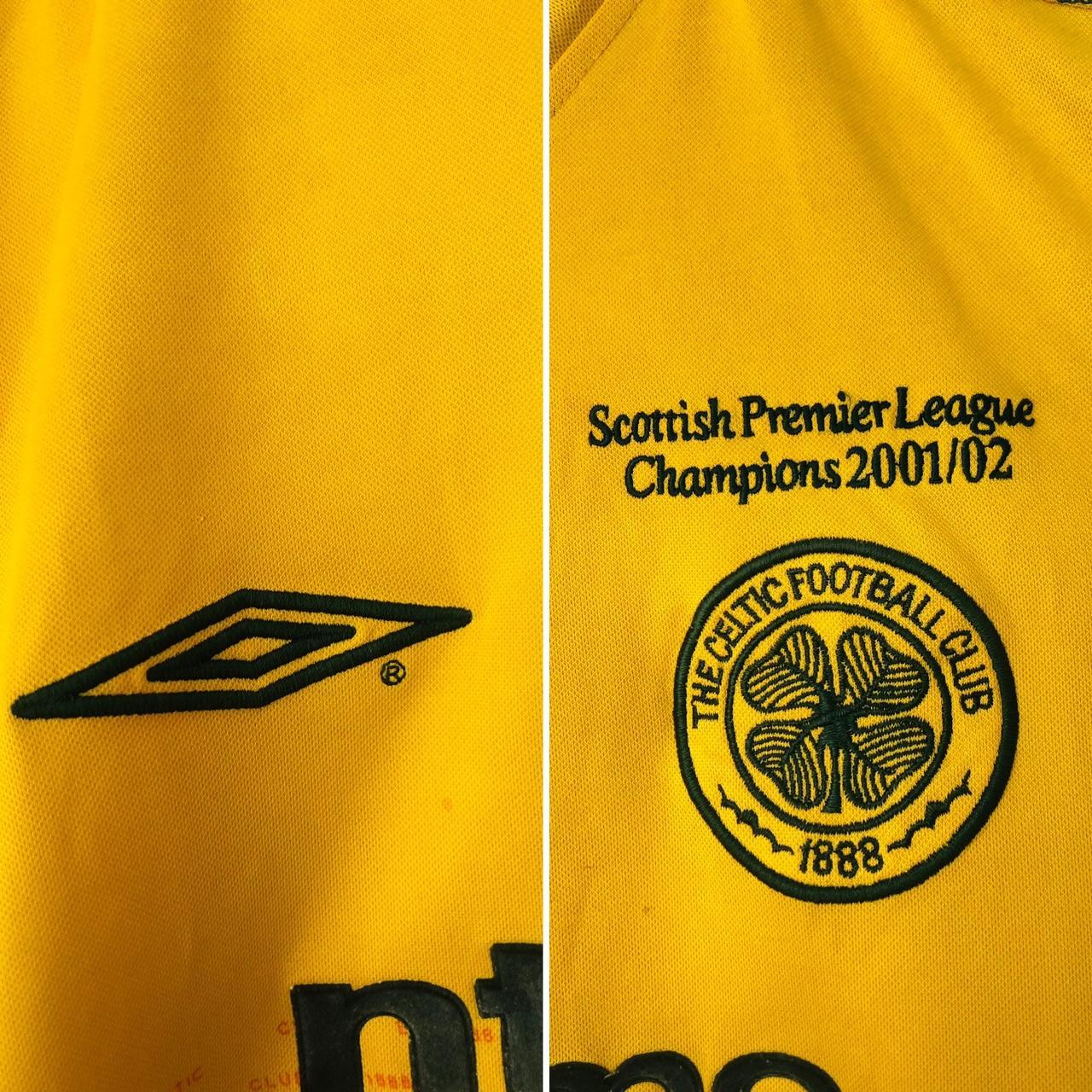 Celtic 2002/2003 Yellow Away Football Shirt (XL)