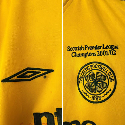 Celtic 2002/2003 Yellow Away Football Shirt (XL)