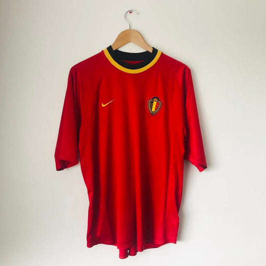 Belgium 2000/2002 Red Home Football Shirt (L)