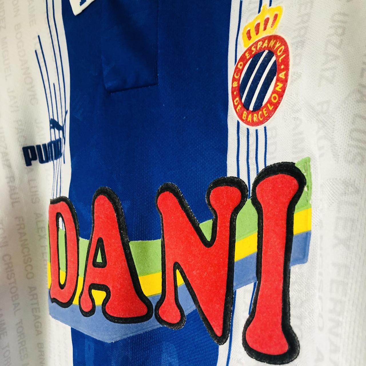 Espanyol 1995/1996 Blue & White Home Football Shirt (XL)