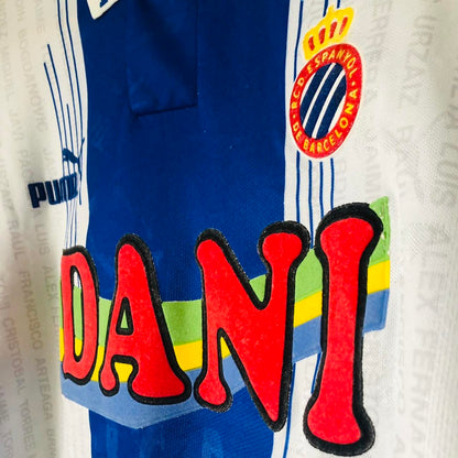 Espanyol 1995/1996 Blue & White Home Football Shirt (XL)