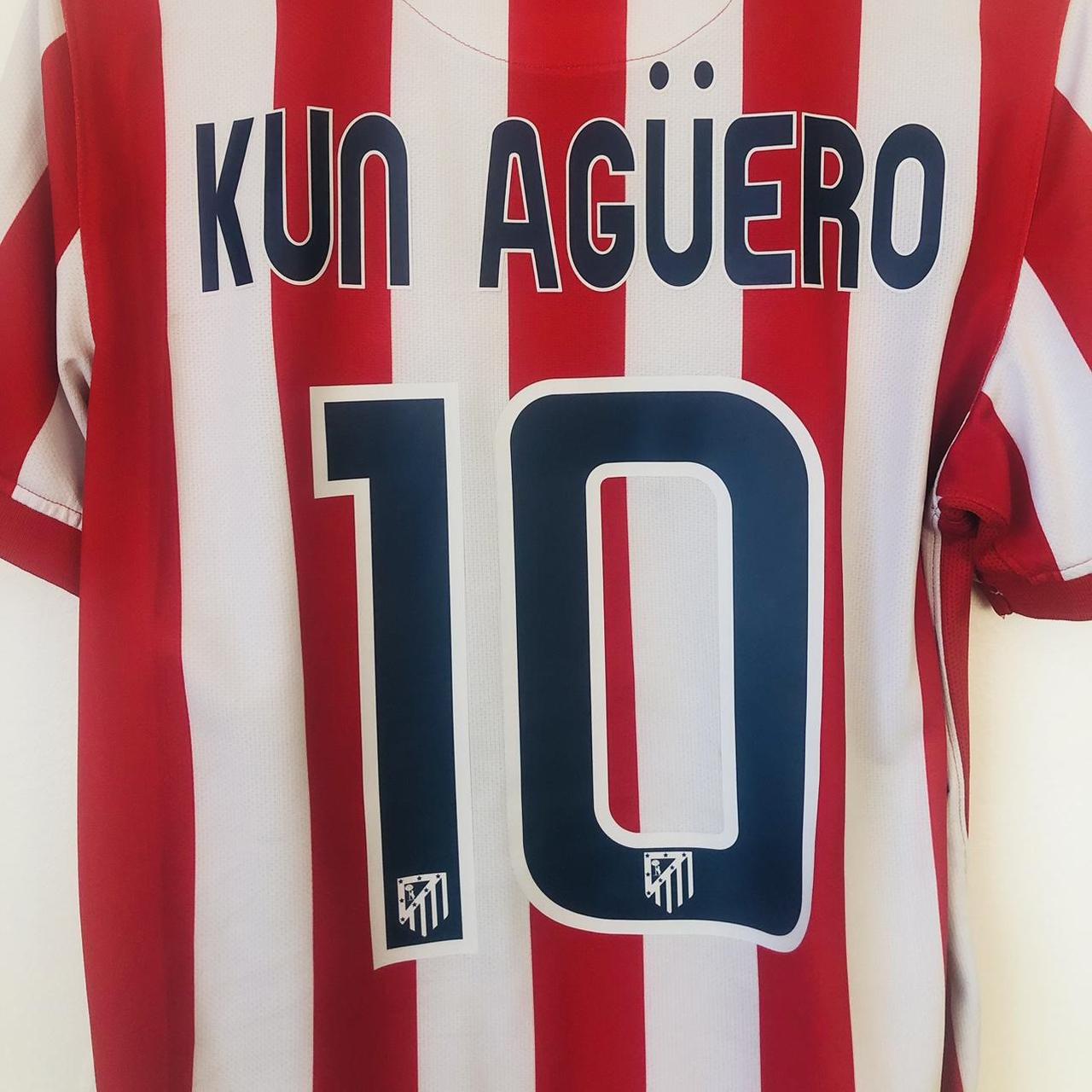 Atletico Madrid 2009/2010 Red & White Home Football Shirt (M)