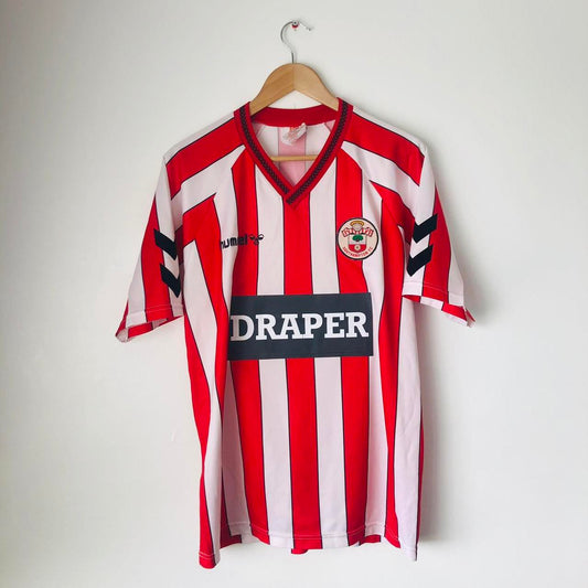 Southampton 1989/1991 Red & White Home Football Shirt (XL)