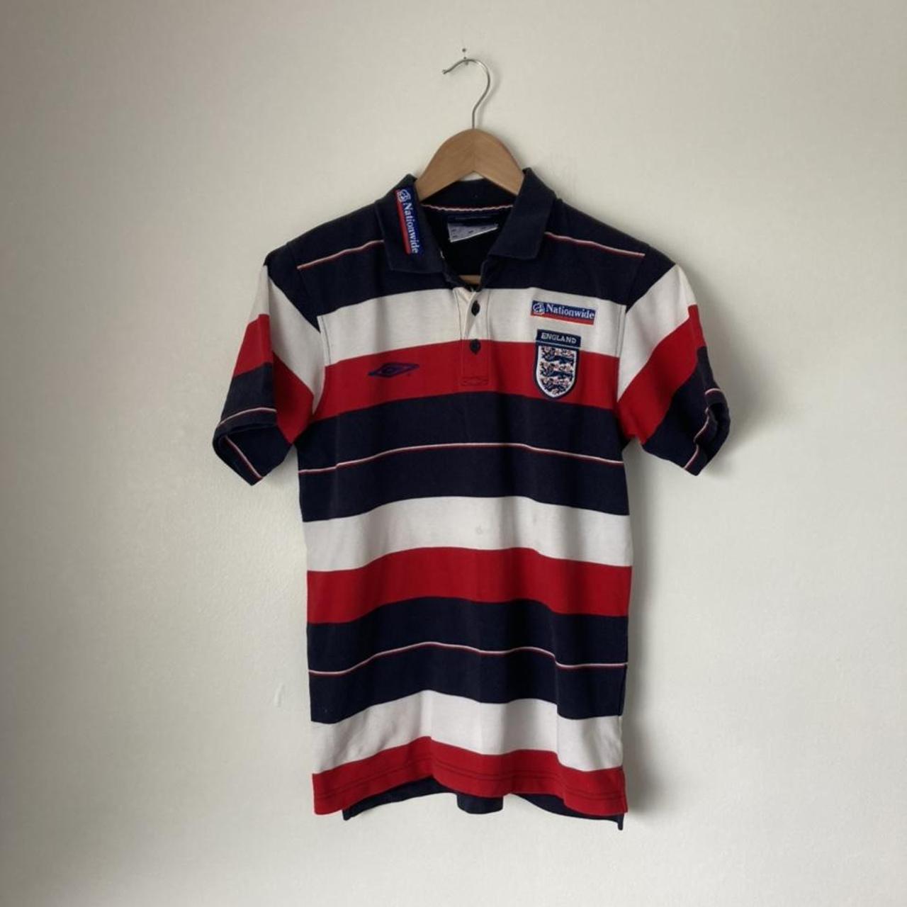 England 1999/2001 Red, White & Blue Polo Shirt (S)