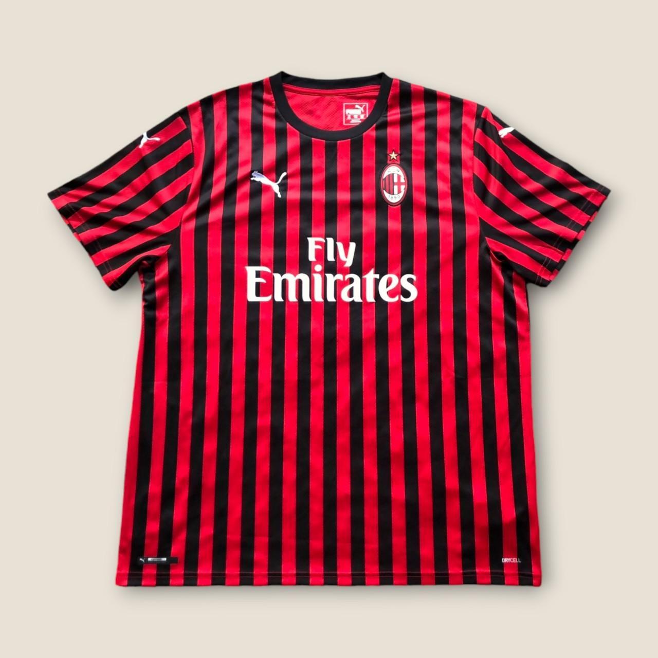 AC Milan 2019/2020 Red & Black Football Shirt (XXL)