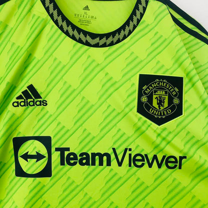 Manchester United 2022/2023 Neon Third Football Shirt (XL)