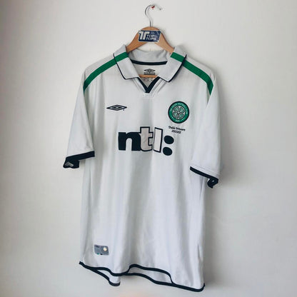 Celtic 2001/2002 White Away Football Shirt (XL)