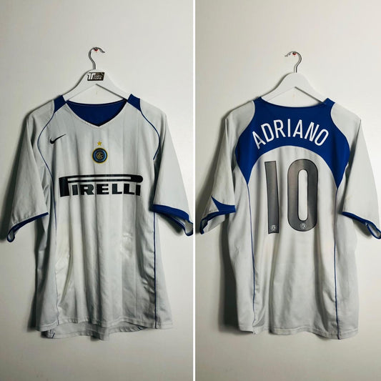 Inter Milan 2004/2005 White Away Football Shirt (XL)