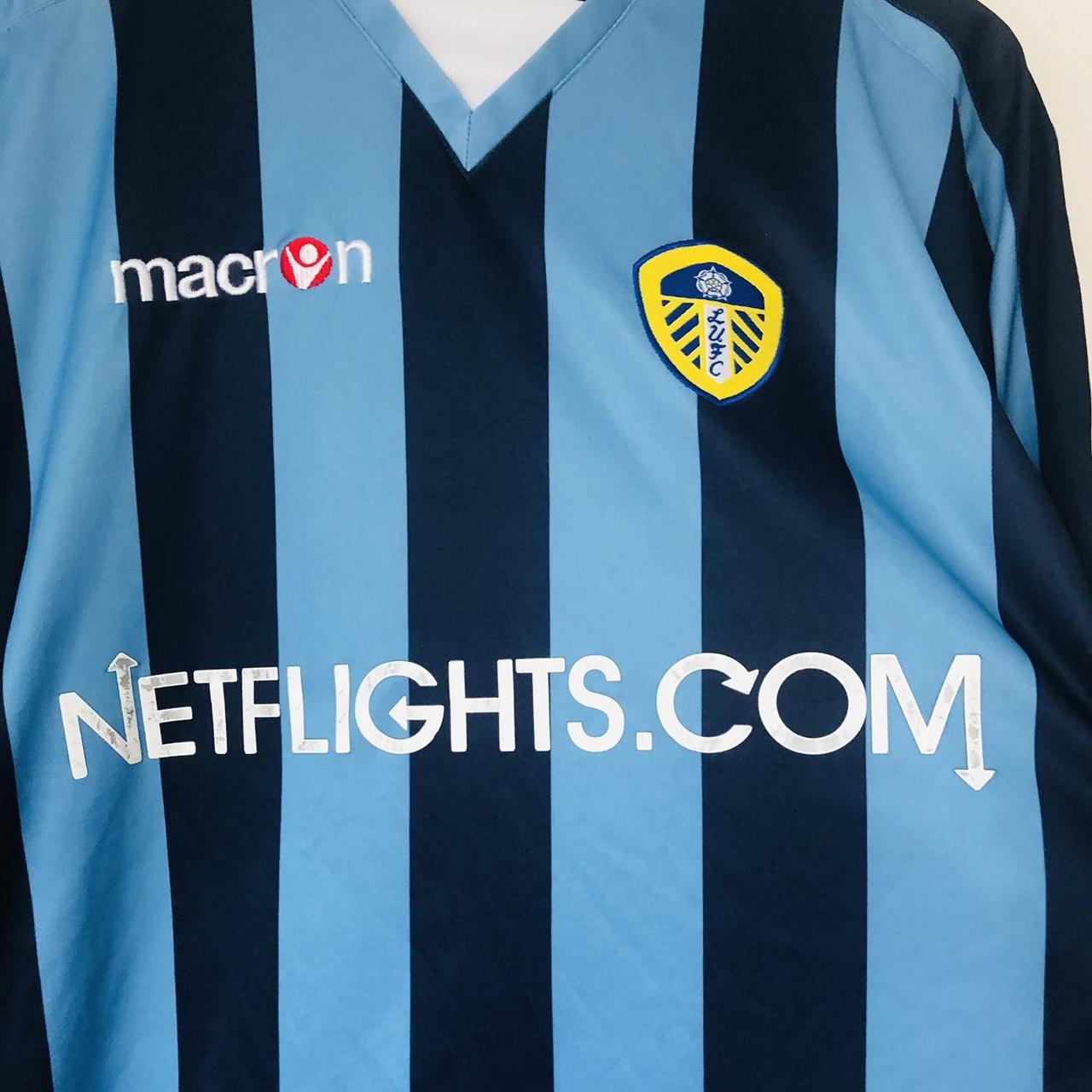 Leeds 2008/2009 Blue & Black Football Shirt (L)