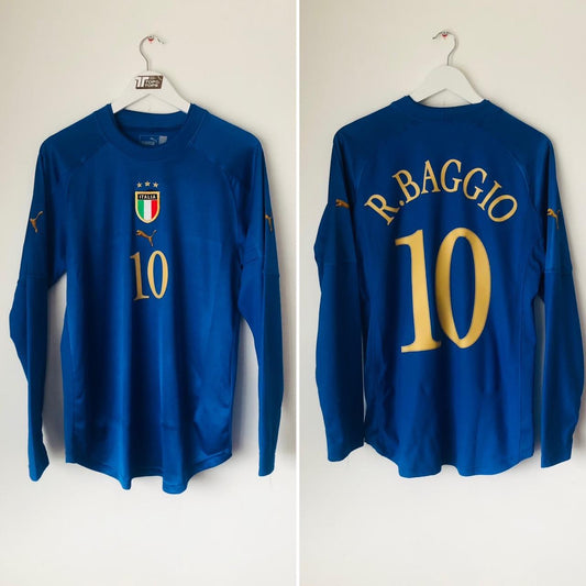 Italy 2003/2004 Blue Home Football Shirt (M)