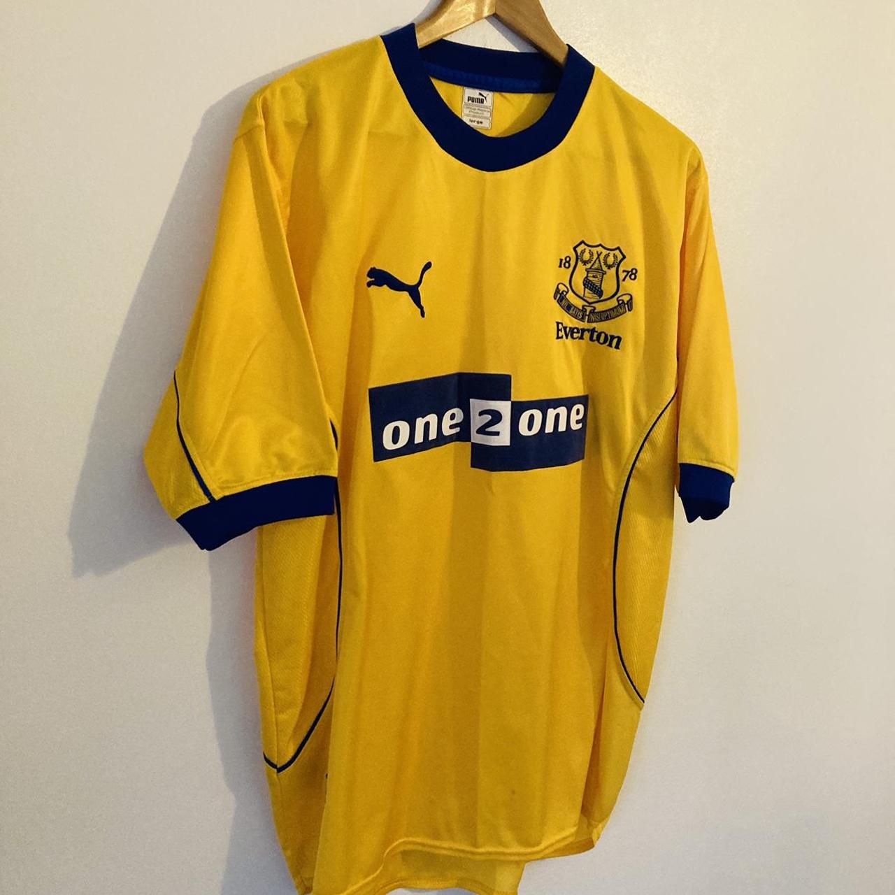 Everton 2002/2001 Yellow Away Football Shirt (L)