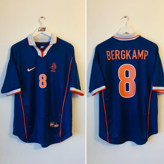 Netherlands 1998 Blue Away Football Shirt (L)