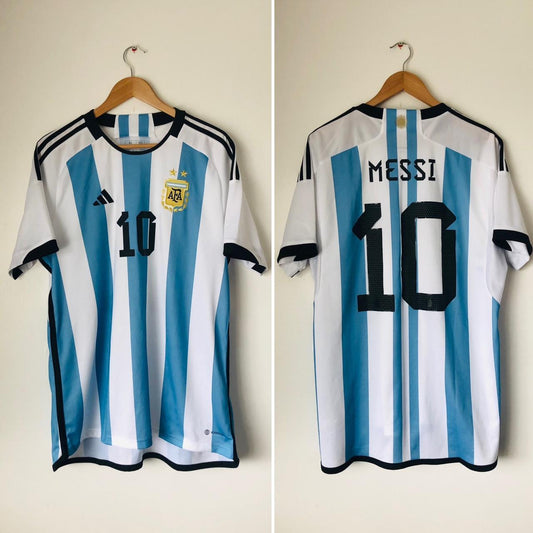 Argentina 2022 Blue & White Home Football Shirt (XL)