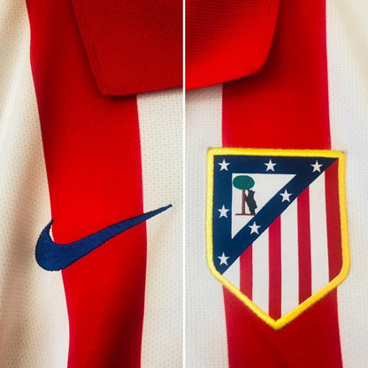 Atletico Madrid 2009/2010 Red & White Home Football Shirt (M)