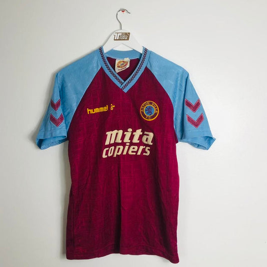 Aston Villa 1989/1990 Claret & Blue Home Football Shirt (M)