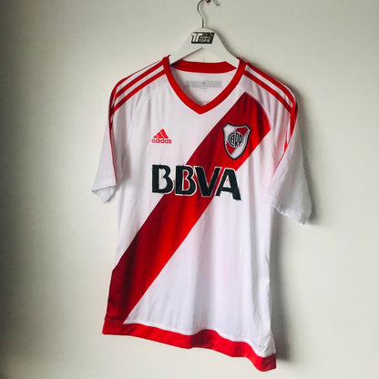 River Plate 2016/2017 Red & White Home Football Shirt (M)