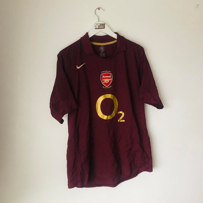 Arsenal 2005/2006 Red Home Football Shirt (L)