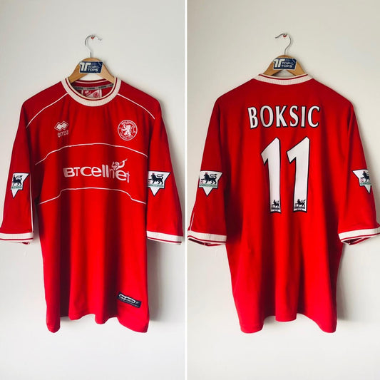 Middlesbrough 2001/2002 Red Home Football Shirt (XXL)