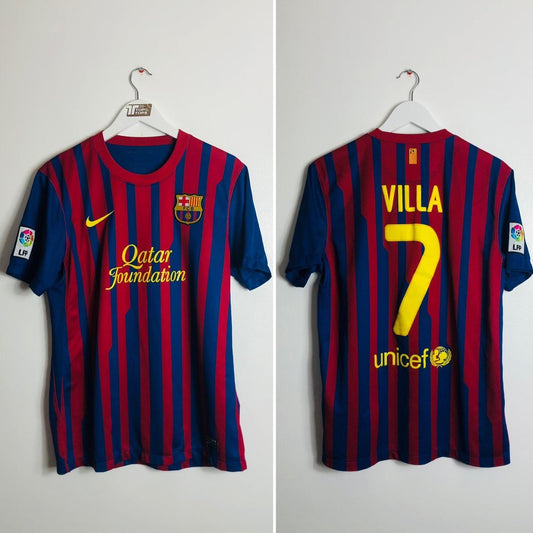 Barcelona 2011/2012 Red & Blue Home Football Shirt (M)