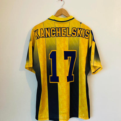 Everton 1996/1997 Yellow & Black Away Football Shirt (L)