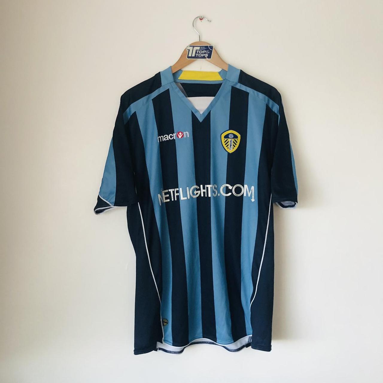 Leeds 2008/2009 Blue & Black Football Shirt (L)